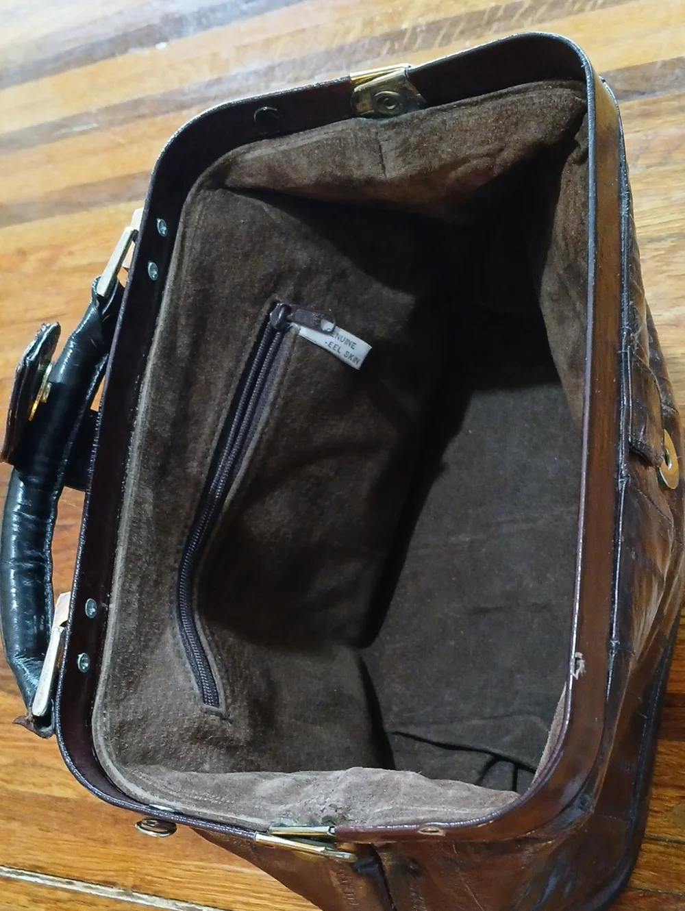 Vintage Eel Skin Doctors Bag Purse